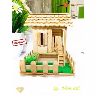 miniatur rumah panggung stik es krim