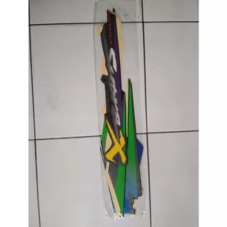 Striping stripping stiker motor honda supra x 110 2000 hitam abu hijau