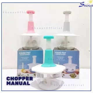 SHENAR , CHOPPER MANUAL BLENDER MANUAL SERBAGUNA PENGHANCUR DAGING DENGAN TANGAN 4 MATA PISAU PENGIRIS SAYUR DAGING DAN BUAH - BISA COD