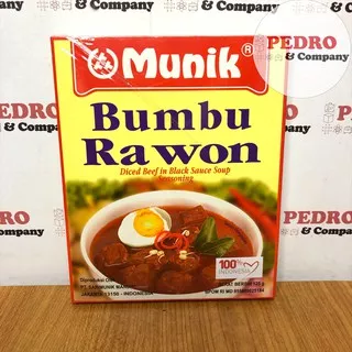 Munik bumbu rawon 125 gram - Diced beef in black soup seasoning - instant spice indonesian