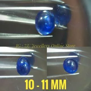 Natural Batu Permata Mulia Blue Safir Afrika Polos - Blue Sapphire - royal blue