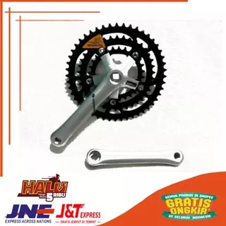 Crankset Crank 3 Susun Shimano Exage 300LX Oval Via Japan Silver Crome