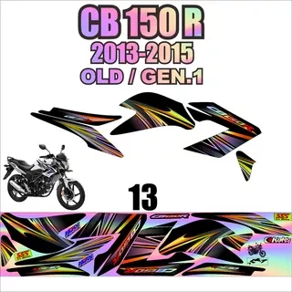 Stiker HOLOGRAM Striping HOLOGRAM CB 150 R Streetfire - Stiker Lis Variasi Motor CB150R OLD HN 13