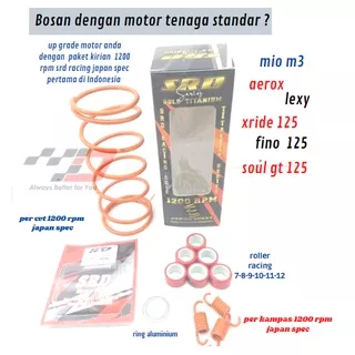 PAKET KIRIAN NMAX 155 UPGRADE CVT NMAX 155 MIO M3 X RIDE 125 AEROX LEXY XEON GT 125  SRD RACING TITANIUM SUPER PER CVT 12000 RPM PER KAMPAS 1200 RPM ROLLER DAN RING PULY, MOTOR LEBIH AGRESIF