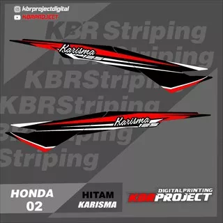 (cod) Stiker Motor KARISMA sticker striping list motoR HONDA KARISMA 02 Racing KARISMA