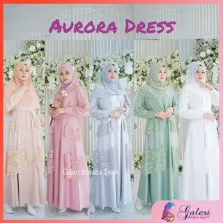 Aurora Dress by Adzkia Hijab | Larisse x Ceruty Baby Doll x Tulle x Brokat Aurora | Busui