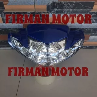 cover batok totok kepala depan dan reflektor kaca lampu vega r new tahun 2006 2007 2008 warna biru