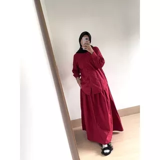 AaRa Skirt / Basic Skirt Dipuan / Rok Katun Panjang Wanita / Rok Casual / Rok Katun Poplin