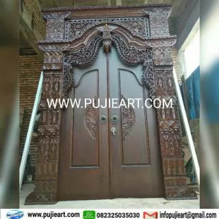 Gebyok Jogja Ukir Kuno Klasik / Pintu Gebyok Jepara Ukir Kayu Jati / Gebyok Murah Kayu Minimalis