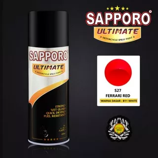 SAPPORO ULTIMATE S27 FERRARI RED CAT SEMPROT 400 ML CAT MOTOR AEROSOL PYLOX MERAH S 27 PILOKS PILOX PILOK DITON PREMIUM SAPORO SAMURAI SHOGUN MEDAN BINJAI SUMATERA