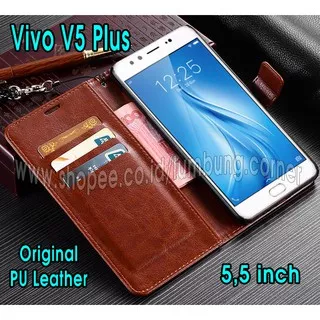 Flip Cover Vivo V5 Plus Leather Case Wallet Card