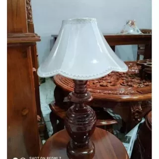 lampu meja lampu hias lampu tidur dari kayu jati