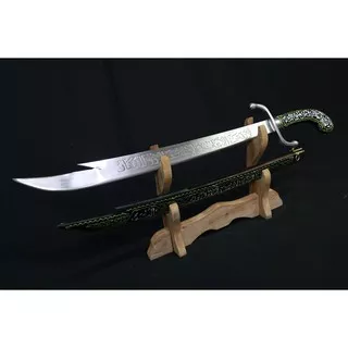 [COD] Pedang Arab Zulfikar Kaligrafi Hijau Promo Harga Grosir Termurah
