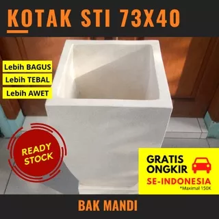 Bak Kamar Mandi Teraso Minimalis Terazzo Kotak Warna Hitam Free Ongkir 75x40