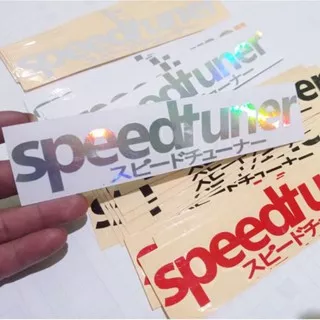 Sticker cutting sticker Speedtuner kanji jepang untuk kaca dan bodi Mobil