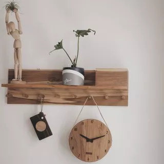 KAPSTOK KAYU HIASAN DINDING DEKORASI DINDING KAYU JATI DEKORASI RUANG TAMU HOME DECOR