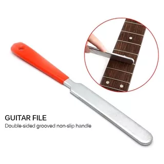 M1-Guitar File Stainless Steel Guitar Fret Crowning Narrow Dual Edge Tools File Narrow Dual Cutting Edge Tool