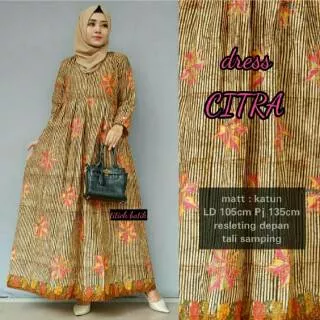 DRESS BATIK CITRA DRESS TERKINI DRESS PESTA DRESS BATIK SIMPLE