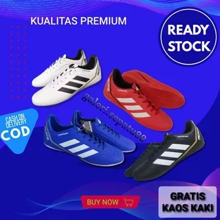 Sepatu Futsal Adidas Predator Putih Hitam Biru Sepatu Bola Footsal Sports Premium