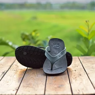 Sepatu Moxer Spazio WR Hitam Hijau - Sandal Jepit Sandal Pria Sandal Flip Flop full Karet sendal viral