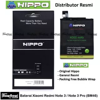 Baterai Hippo Xiaomi Redmi Note 3 / Note 3 Pro BM46 Original Batre Batrai Battery HP Garansi Resmi