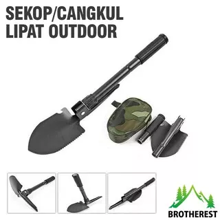 Sekop Lipat Portable Multifungsi - Alat Gali Tanah - Sekop Lipat Militer - Cangkul Kebun - Cangkul