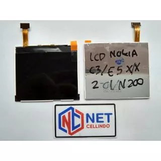 LCD HP NOKIA C3 E5 00 X2 01 200 210 QWERTY MONITOR LAYAR DISPLAY C3-00 E5-00 X2-01 2.4 In Inci Inch