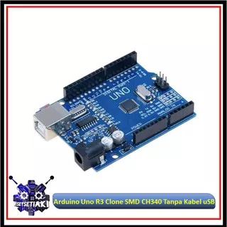 Arduino Uno R3 Clone SMD CH340 Tanpa Kabel uSB