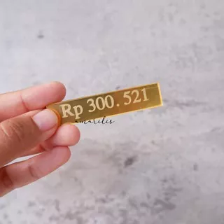 Plat Grafir bahan Mirror Gold/Akrilik untuk Mahar/DIY/Scrapbook