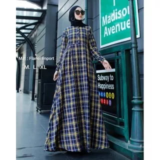 ?GAMIS FLANEL?Gamis syar`i  Premium Import original | fashion muslim | pakaian muslim wanita | gamis kotak-kotak | dress |GAMIS TERBARU TERLARIS COD TATU ORIGINAL?