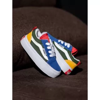 VANS OLDSKOOL GREEN BLUE YELLOW  SIZE 16 17 18 19 20 21 22 23 24 25 26 27 28 29 30 31 32 33 34 35