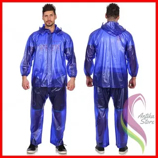 Jas Hujan Karet mirip Jessn merk Layar Rain Coats Anti Badai bahan Karet Pure Rubber Plus Sleting