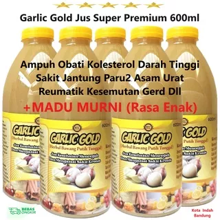 GARLIC GOLD Jus Bawang Putih Tunggal + Lemon + Jahe Merah + Cuka Apel + Madu - Super Khasiat 600ml