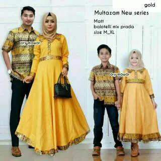 Baju batik couple model muslim anak batik bilda modern gamis lebar 4m