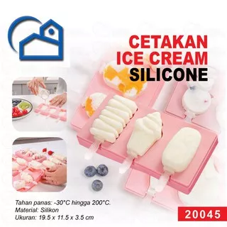 Cetakan Es Krim Silikon / Cetakan Stik Es Krim / Cetakan Ice Cream Popsicle Cetakan Coklat 20045