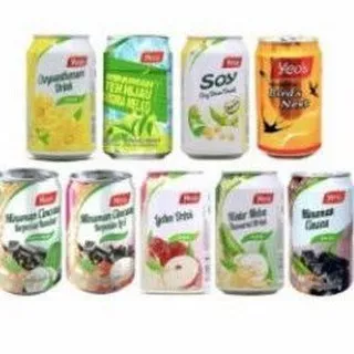 YEOS minuman Krisantemum Teh Bunga CHRYSANTHEMUM / KUNDUR/ CINCAU/SOYA kaleng 300ml ( 1 dus isi 24 )