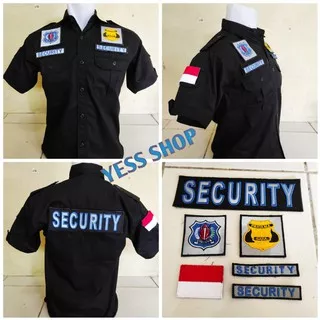 HEM KEMEJA SECURITY EMBLEM NYALA VELCRO DAPAT DI LEPAS