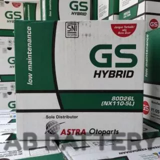 Aki Mobil GS Astra Hybrid 80D26L / NX110-5L