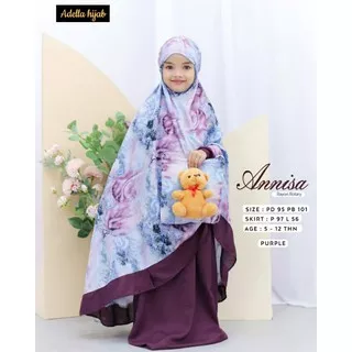 ANNISA MUKENA BAHAN RAYON ROTARY PREMIUM FREE TAS ADA BONEKA ORI ADELLA