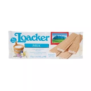 Loacker Wafer Milk 175 gr | Wafer Snack Biskuit Loacker