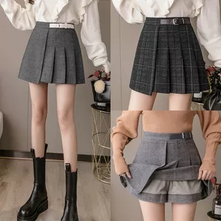 9790 Lisa Blackpink Pleated skirt/Korean Mini Skirt/Rok Mini/Rok Pendek/Rok Lipit Lisa Blackpink/Rok Korea Skirt