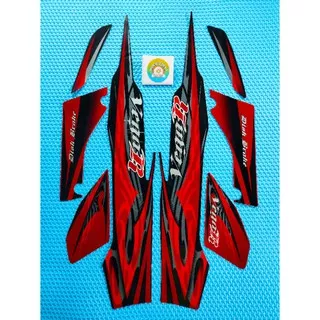 STRIPING VEGA R NEW 2008 2009 HITAM MERAH STIKER MOTOR YAMAHA VEGA R TERLARIS TERBAIK