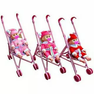 Mainan anak Dorongan Stroller Boneka Bayi Murah