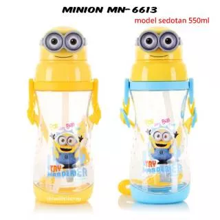 Minion 550ml / straw bottle / botol minum