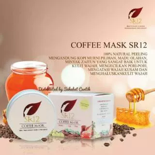 Masker Coffee SR12 asli mencerahkan, mengontrol minyak wajah, menghaluskan, menyamarkan noda