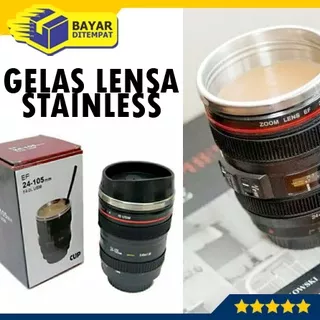 Mug Gelas Lensa Camera Kamera Stainless Tumbler EF 24-105mm