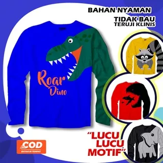 Pakaian Baju Kaos Anak Cowok Lengan Panjang Usia 2 3 4 5 6 7 8 9 10 11 12 Kaos Lengan Panjang Laki laki Impor Tanggung Fashion Anak Muslim