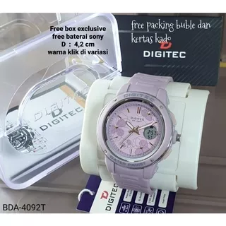 JAM TANGAN DIGITEC DG 4092T LADIES DOUBLE TIME ORIGINAL ANTI AIR (ADA 6 WARNA)