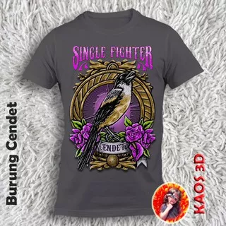 Kaos Burung Cendet Fighter untuk dewasa / pakaian pecinta burung Cendet untuk semua usia