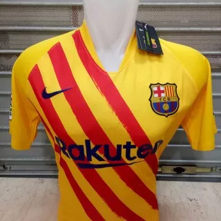 Jersey Kaos Baju Bola Barca Barcelona Away 4th Kuning 2019-2020